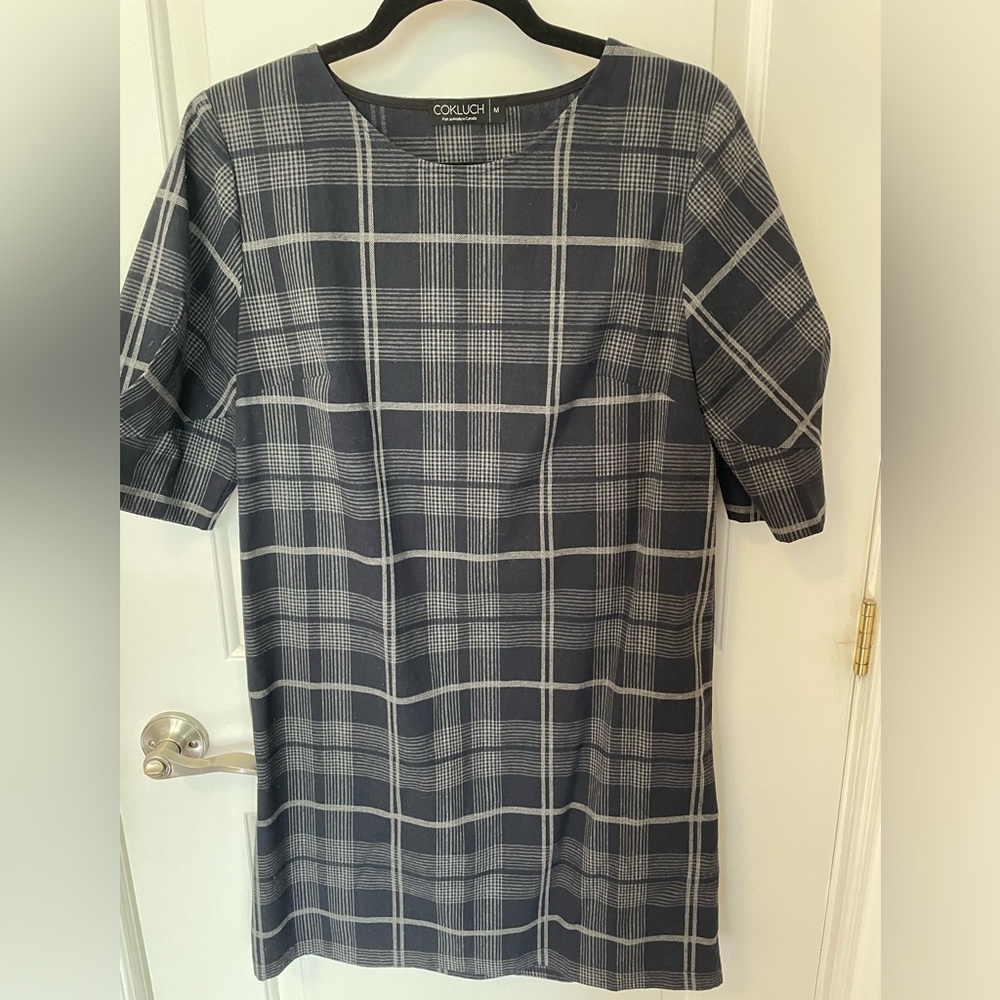 Cokluch Plaid Mini Dress